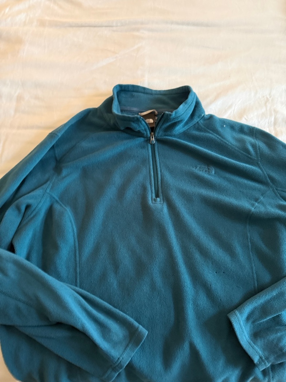 The North Face Teal Quarter-Zip Fleece Pullover